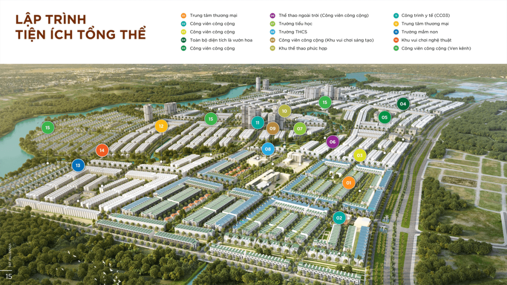 Tổng thể tiện ích T&T Millennia City, đại đô thị.