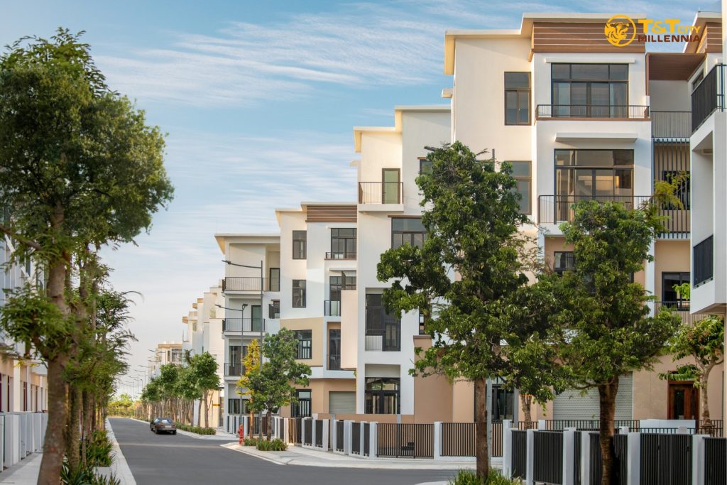 Hình anh thực tế một góc phố tại T&T Millennia City