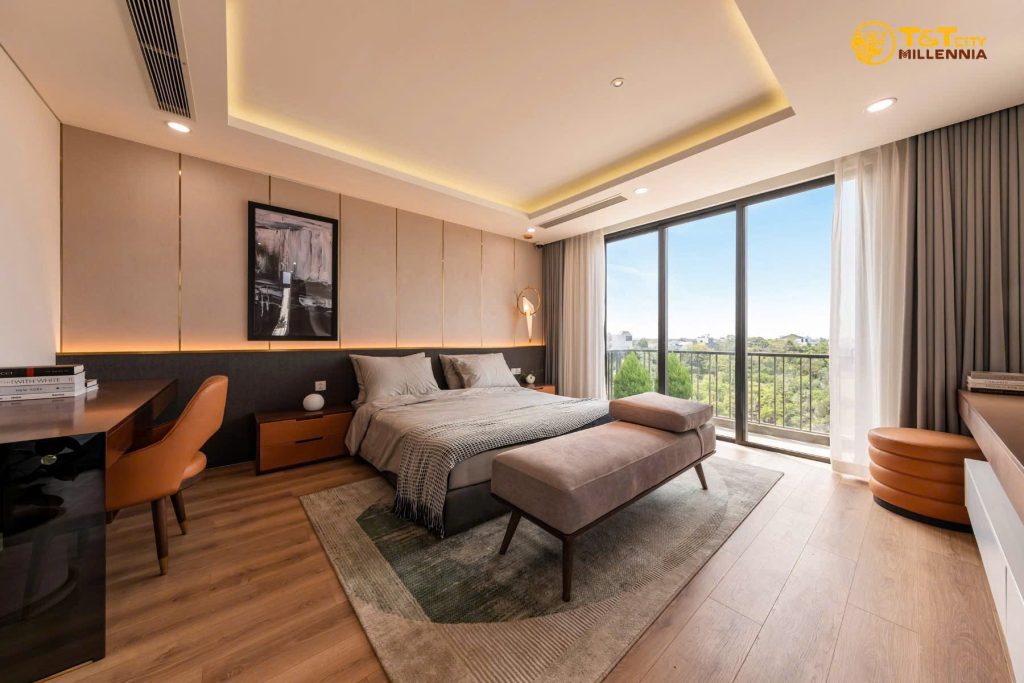 Phòng ngủ 1 nhà mẫu T&T Millennia City