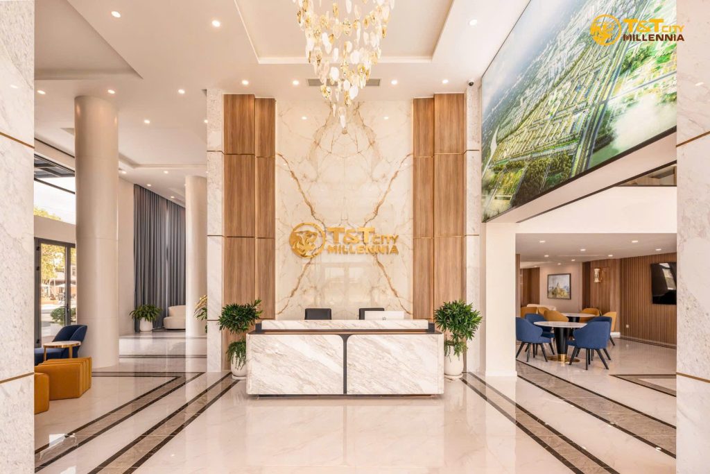 Sảnh đón khách nhà mẫu T&T Millennia City