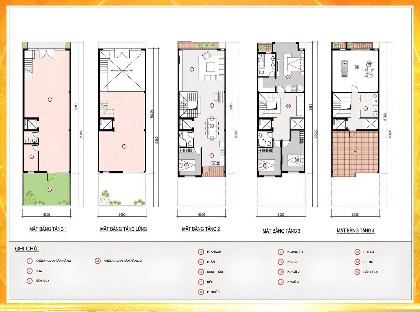 Mặt bằng nhà phố thương mại mẫu hiện đại T&T City Millennia